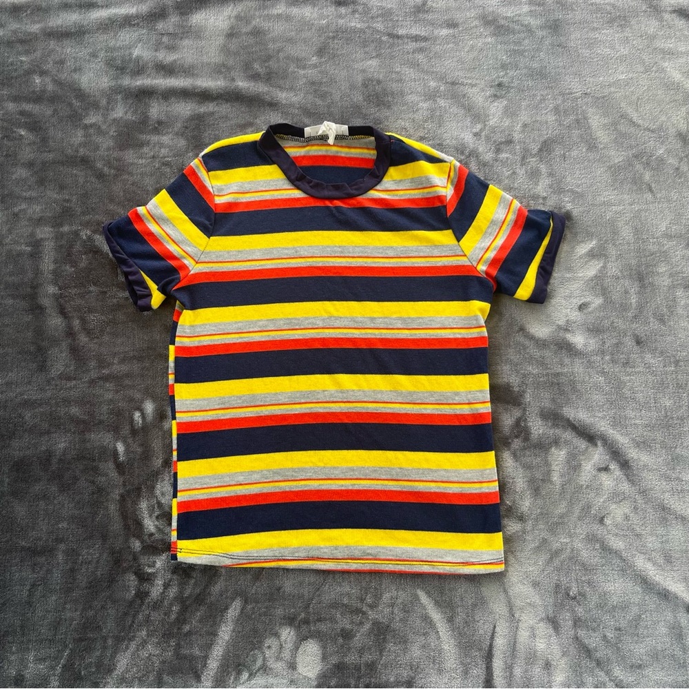 Gaze Multi Striped Short Sleeve Top